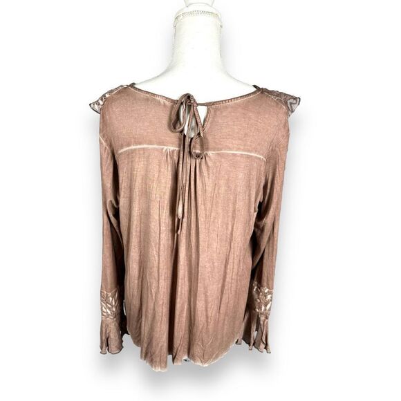 POL Boho Ruffle Tie Back Ruffle Sleeve Top - Picture 3 of 6
